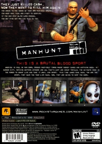 PS2 - Manhunt Box Art Back