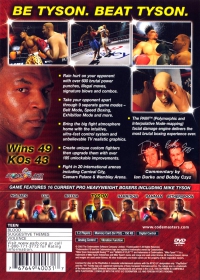 PS2 - Mike Tyson Heavyweight Boxing Box Art Back