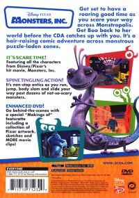 PS2 - Monsters Inc Box Art Back