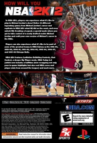PS2 - NBA 2K12 Box Art Back