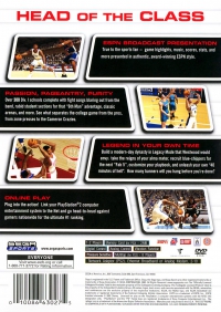 PS2 - NCAA College Basketball 2K3 Box Art Back