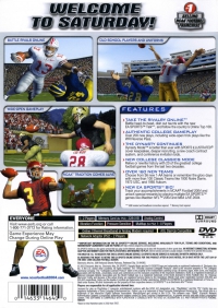 PS2 - NCAA Football 2004 Box Art Back