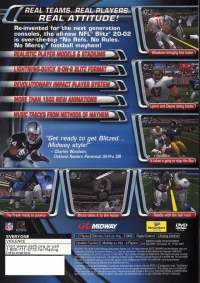 PS2 - NFL Blitz 20 02 Box Art Back