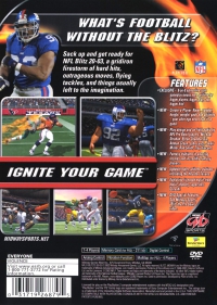 PS2 - NFL Blitz 20 03 Box Art Back