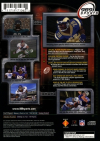 PS2 - NFL GameDay 2001 Box Art Back