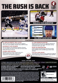 PS2 - NHL 06 Box Art Back