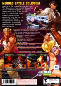 PS2 - NeoGeo Battle Coliseum Box Art Back