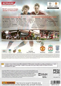 PS2 - Pro Evolution Soccer 2011 Box Art Back