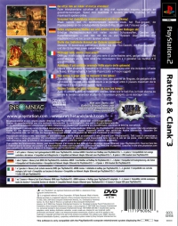 PS2 - Ratchet and Clank 3 Box Art Back
