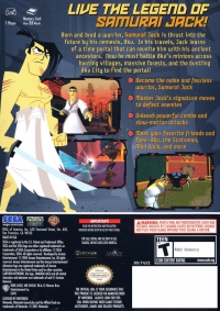 PS2 - Samurai Jack The Shadow of Aku Box Art Back