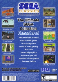 PS2 - Sega Classics Collection Box Art Back