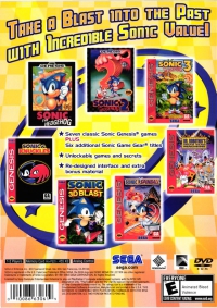 PS2 - Sonic Mega Collection Plus Box Art Back