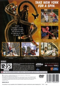 PS2 - Spider Man 2 Box Art Back