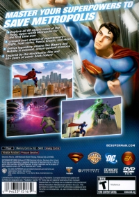 PS2 - Superman Returns Box Art Back