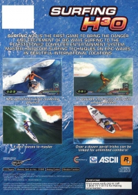PS2 - Surfing H3O Box Art Back