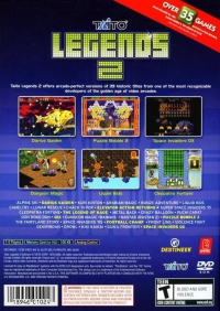 PS2 - Taito Legends 2 Box Art Back