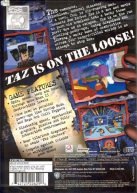 PS2 - Taz Wanted Box Art Back