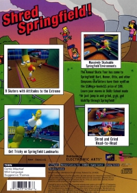 PS2 - The Simpsons Skateboarding Box Art Back
