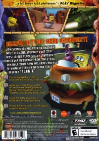 PS2 - The SpongeBob SquarePants Movie Box Art Back
