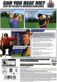 PS2 - Tiger Woods PGA Tour 2004 Box Art Back