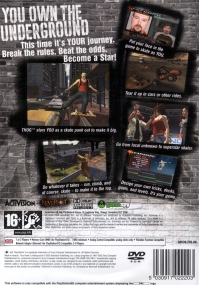 PS2 - Tony Hawk's Underground Box Art Back