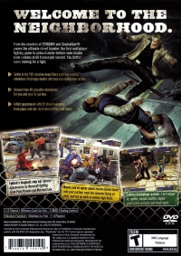 PS2 - Urban Reign Box Art Back