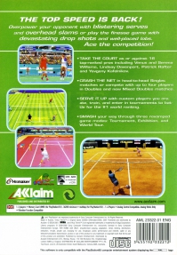 PS2 - Virtua Tennis 2 Box Art Back