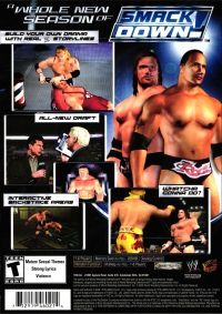 PS2 - WWE SmackDown Shut Your Mouth Box Art Back
