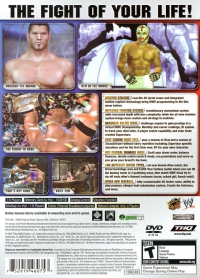 PS2 - WWE Smackdown vs Raw 2006 Box Art Back