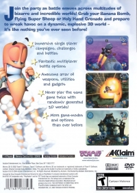 PS2 - Worms 3D Box Art Back