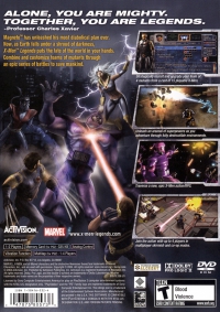 PS2 - X Men Legends Box Art Back