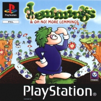 PSX - Lemmings and Oh No More Lemmings Box Art Front