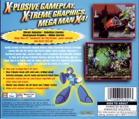PSX - Mega Man X4 Box Art Back