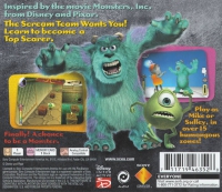 PSX - Monsters Inc Scream Team Box Art Back