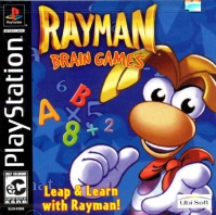 PSX - Rayman Brain Games Box Art Front