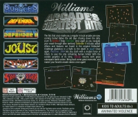 PSX - Williams Arcade's Greatest Hits Box Art Back