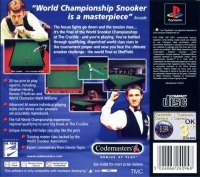 PSX - World Championship Snooker Box Art Back