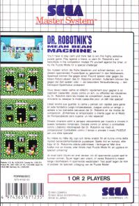SMS - Dr. Robotnik's Mean Bean Machine Box Art Back