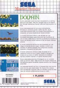SMS - Ecco the Dolphin Box Art Back