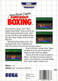 SMS - James Buster Douglas Knockout Boxing Box Art Back