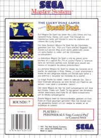 SMS - Lucky Dime Caper Starring Donald Duck Box Art Back