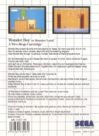 SMS - Wonder Boy in Monster Land Box Art Back