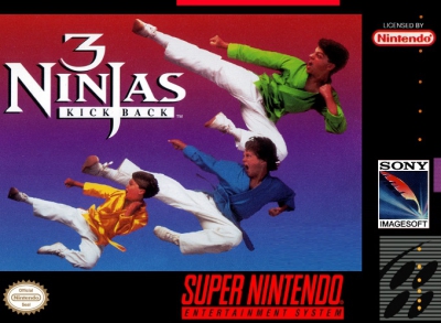 SNES - 3 Ninjas Kick Back Box Art Front