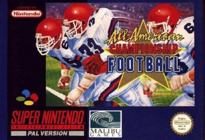 SNES - All American Championship Football Box Art Front
