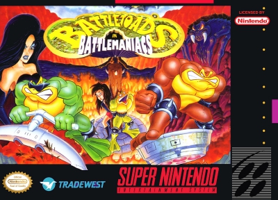 SNES - Battletoads in Battlemaniacs Box Art Front