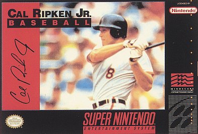 SNES - Cal Ripken Jr Baseball Box Art Front
