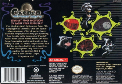 SNES - Casper Box Art Back