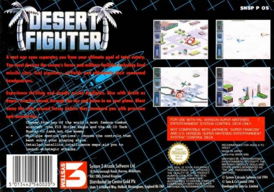 SNES - Desert Fighter Box Art Back