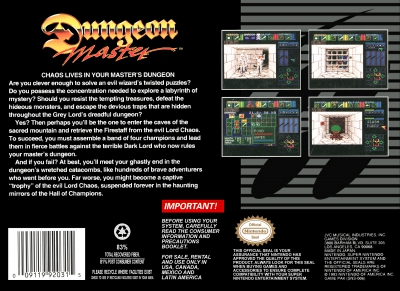 SNES - Dungeon Master Box Art Back
