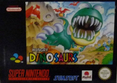 SNES - Hungry Dinosaurs Box Art Front